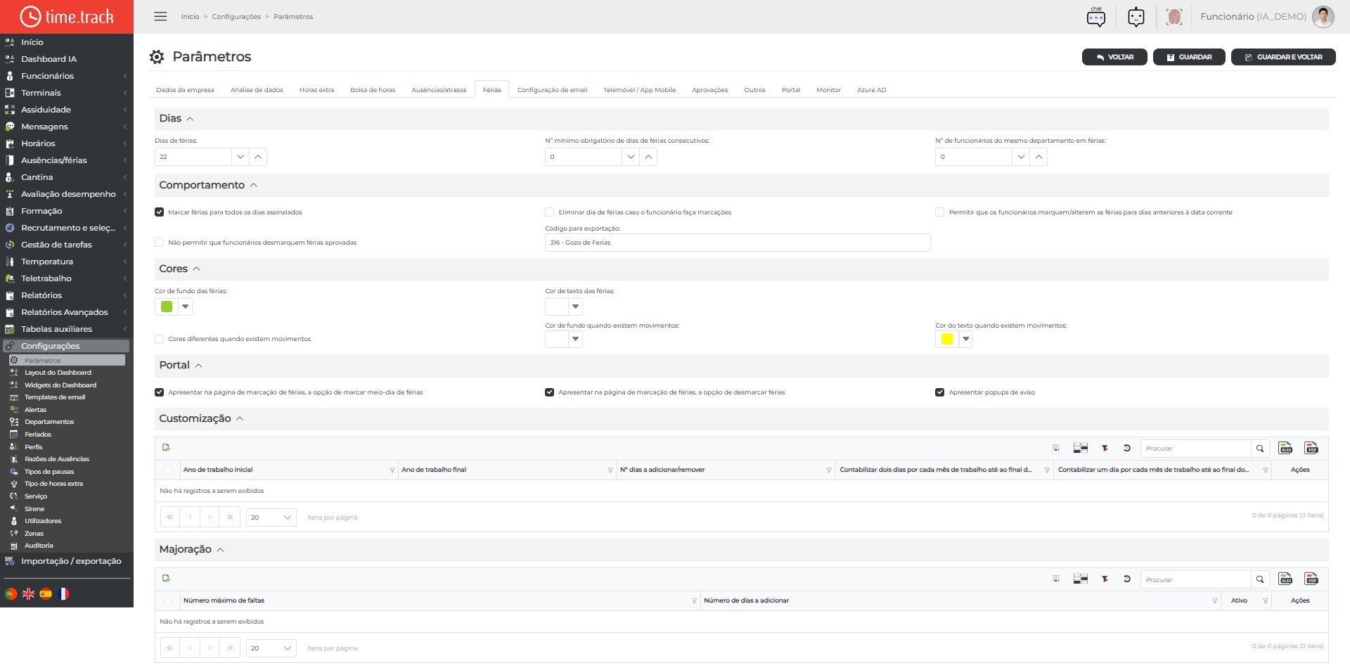19_Settings_Parameters_tab_Ferias